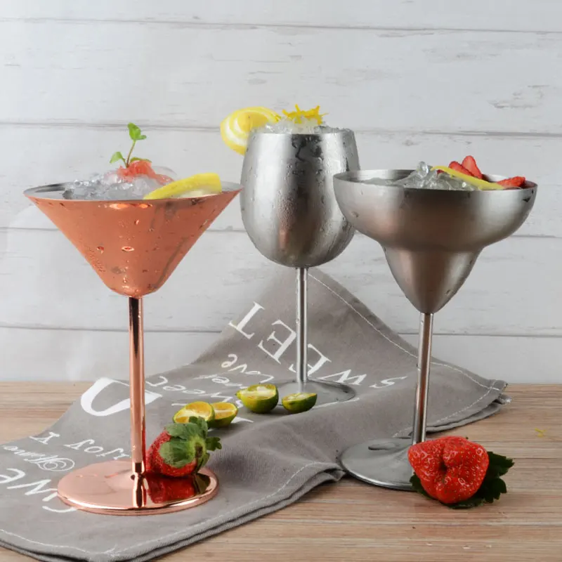 Martini Glasses Wine Cup Cocktail Cups Goblet Bar Tool Stainless Steel Mugs Wedding Party Drinking Ware Drop Shipping | Дом и сад