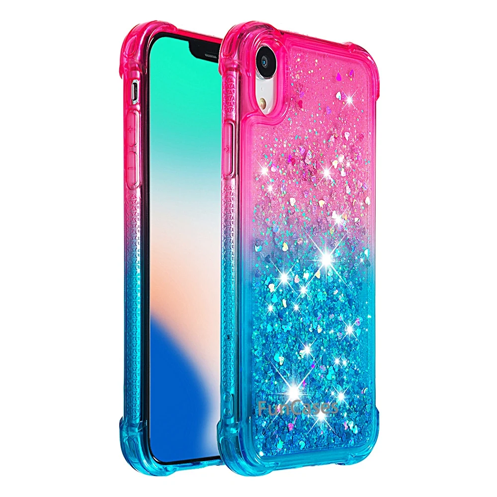 Для iPhone Xr жидкий Жесткий ПК прозрачный телефон оболочка для XR чехлы мобильного