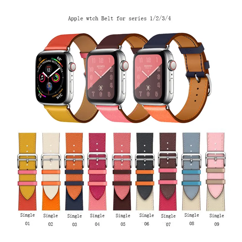 Кожаный ремешок для часов Apple Watch Iwatch Series 5 44 40 42 38 мм|Ремешки часов| |