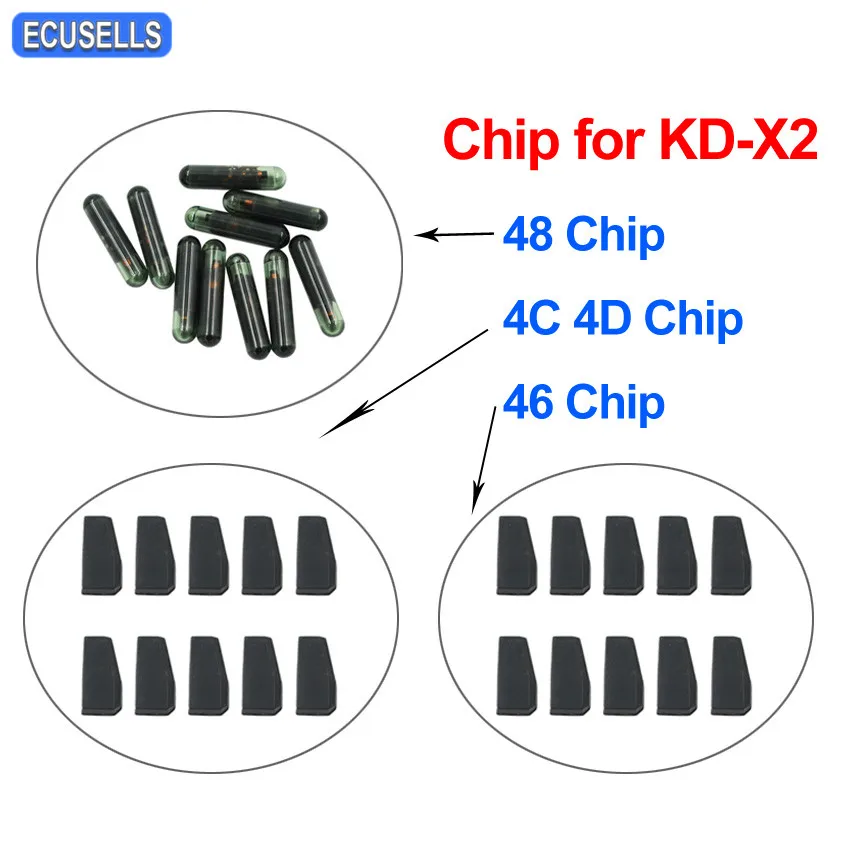 10 шт./партия KEYDIY KD 4C 4D 46 или 48 копия клона транспондера чип специально для KD-X2 KD X2 ключ программист Cloner дистанционного генератора