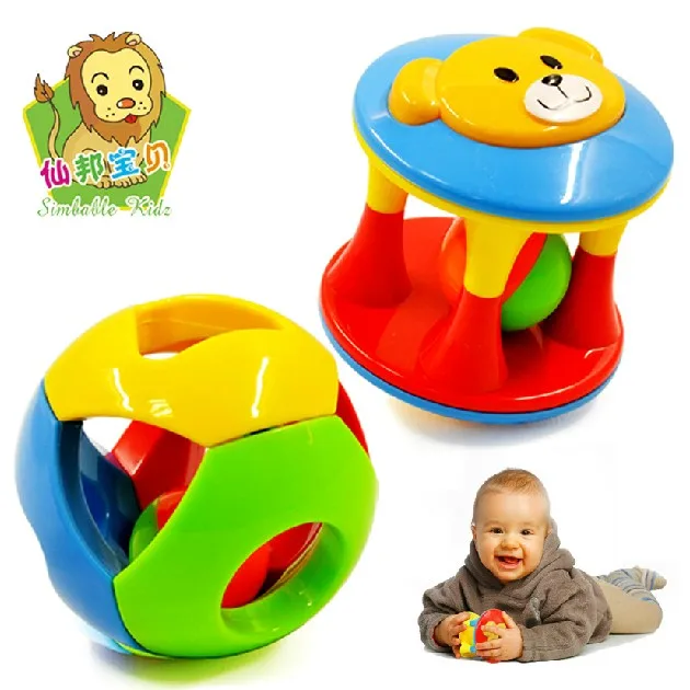 2 шт. детские игрушки удовольствия мало громкий звон мяч Кольцо погремушка