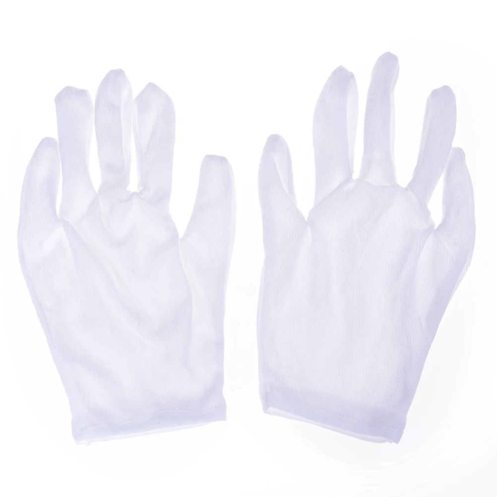 Белые хлопковые перчатки для взрослых 1 пара|white gloves|gloves cottonwhite gloves cotton |
