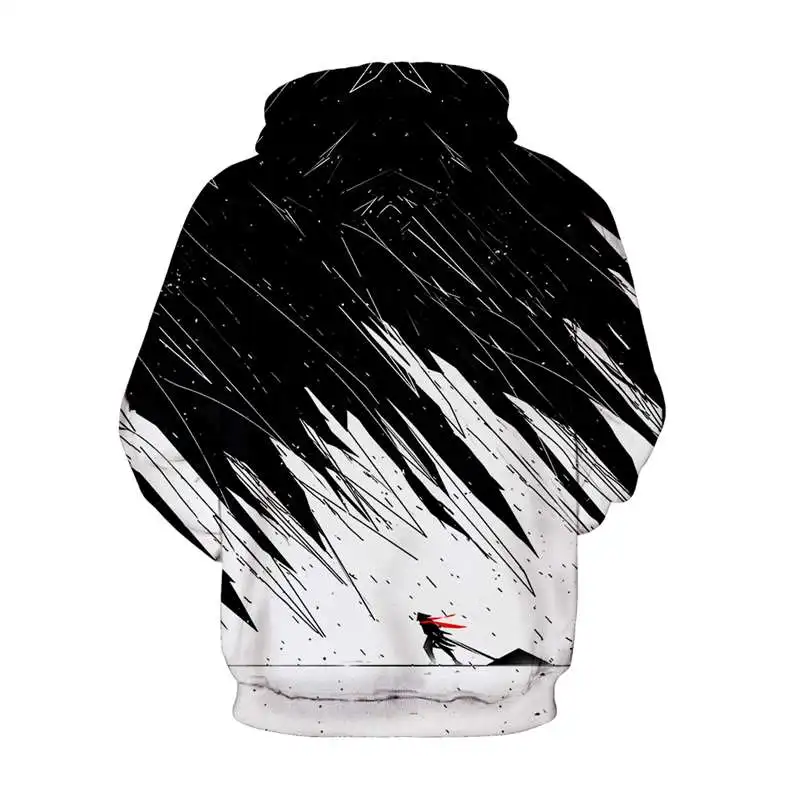 Мужская и Женская толстовка в стиле Харадзюку с геометрическим принтом Storm