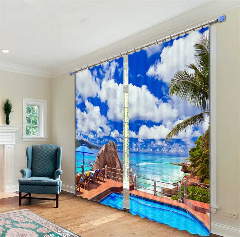 

Luxury 3D Curtains Drapes for Living Room Office Hotel Home Wall Tapestry Can be Customed