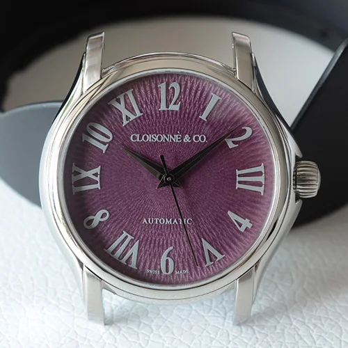 Purple red San Martin, женские эмалированные автоматические часы, наручные часы из нержавеющей стали, диаметр 38 мм, 30 м, водонепроницаемые, Relojes Hombre, унисекс - Цвет: Purple red