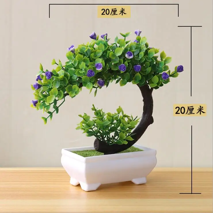 Crescent rose Праздничные и вечерние украшения для дома, бонсай, искусственные растения, дерево, цветок а076 - Цвет: Crescent rose