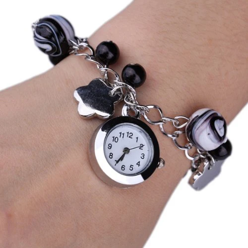 Новинка Лидер продаж bracciale OROLOGIO ДА POLSO al Quarzo Rotondo perline acrilico Nero Moda | Электроника