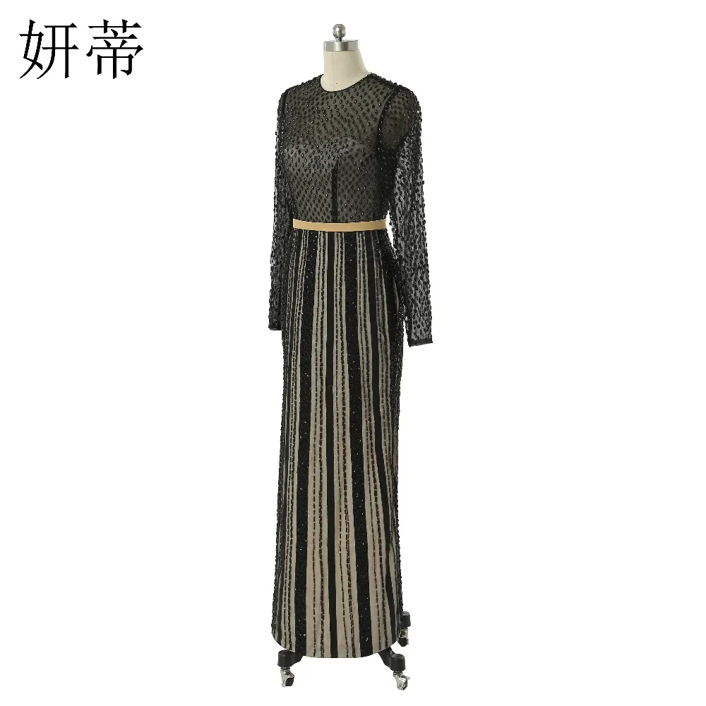 Сексуальное черное прозрачное прямое вечернее платье с длинным рукавом и