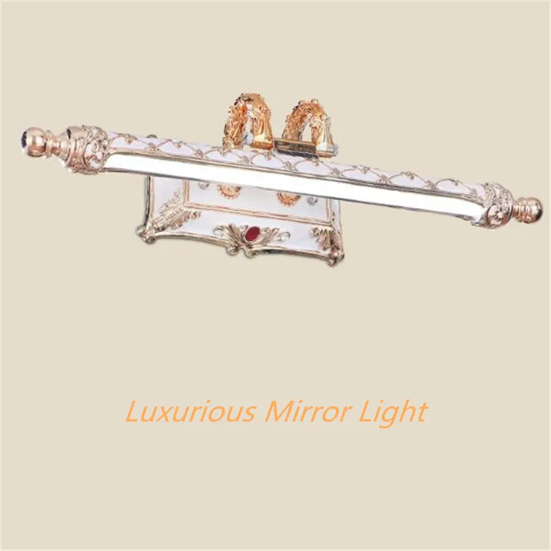 

Euopean Luxurious Vintage Blue/White Resin Led Mirror Light for Bathroom Cabinet 54/68cm High End Wall Lamp 2222