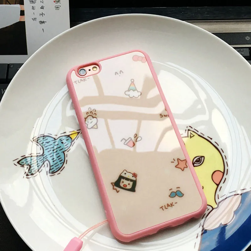 Модный крутой милый чехол для iphone 5S/5se 6/6s 7 8 plus с мультяшным дизайном из ТПУ