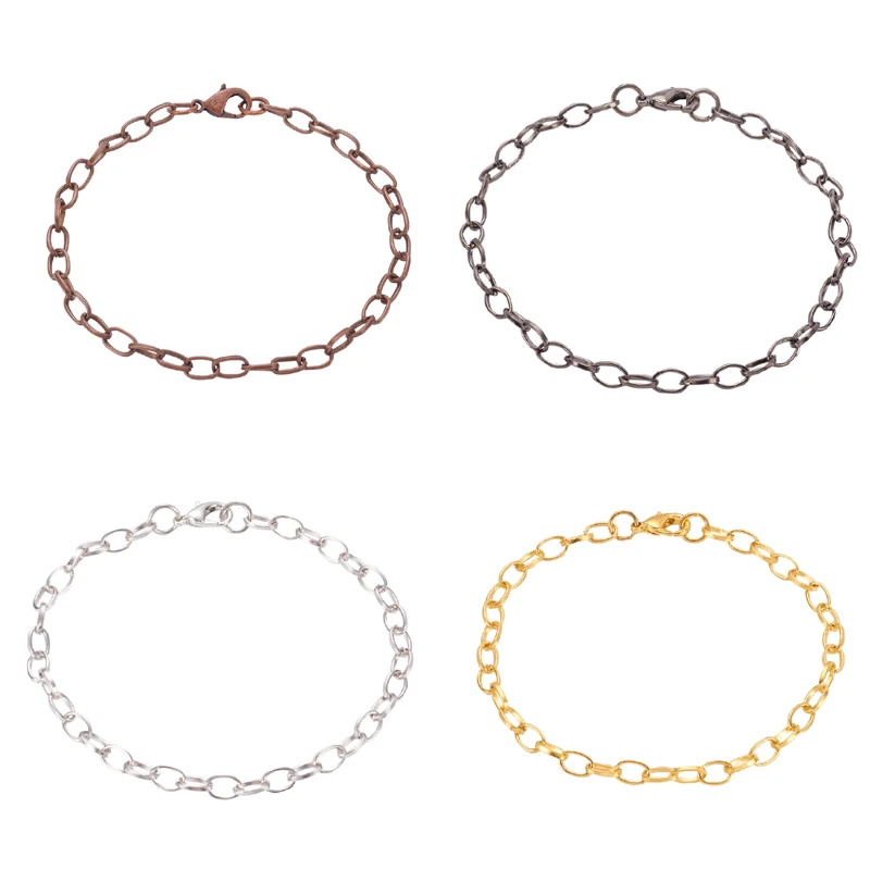 

205mm 10pcs Iron Metal Cross Chain Bracelet Sale Jewelry Bijoux Making DIY Fashion Bracelet Jewelry Making DIY Craft Supplies