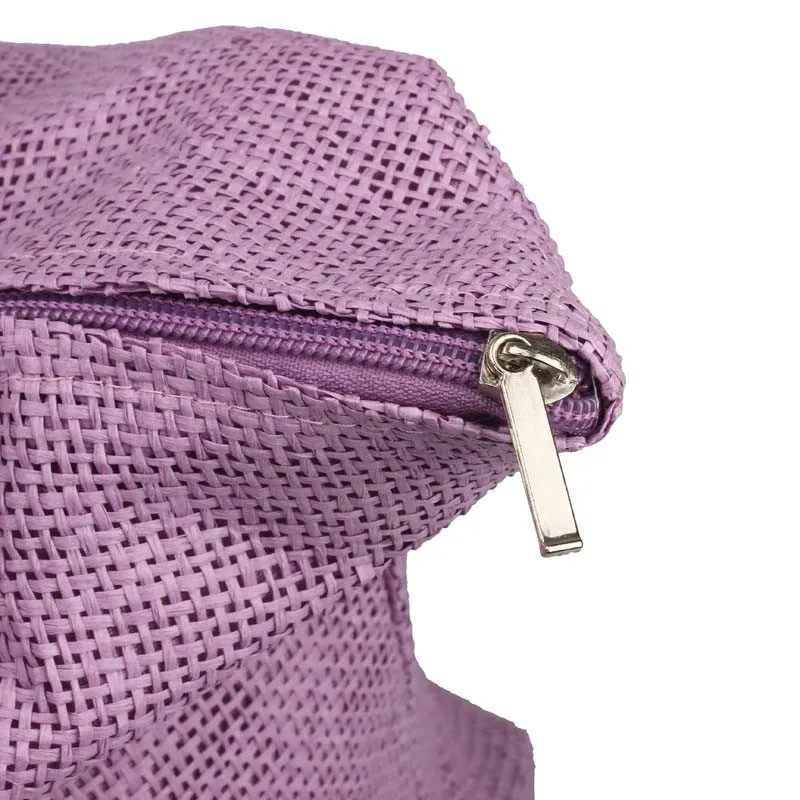 Сумка через плечо женская соломенная Пляжная простая карамельного цвета большая