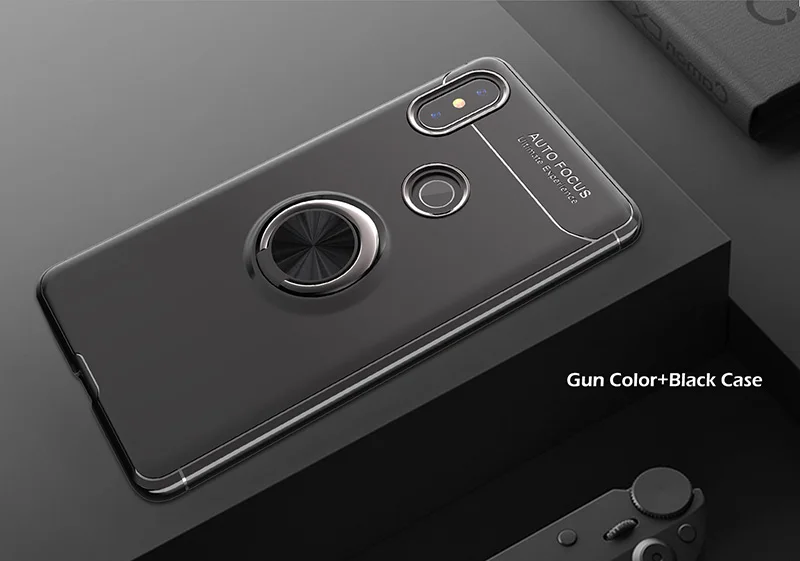 Для Xiaomi mi Mix 2S Чехол Explorer, силиконовый гелевый Чехол, автомобильный держатель, магнитный кронштейн, кольцо на палец, ТПУ чехол для mi x 2