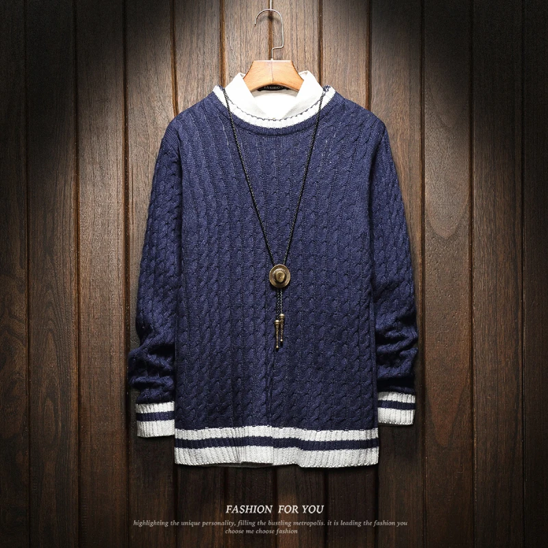 Christmas Men Sweaters Winter Clothes Plus Size Asian M-4XL 5XL 6XL Japan Style Casual Standard Designer Pullovers