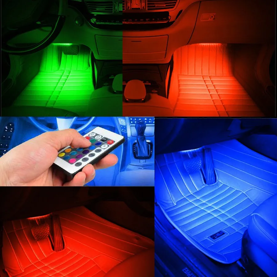 Беспроводной напольный RGB-светильник с пультом дистанционного
