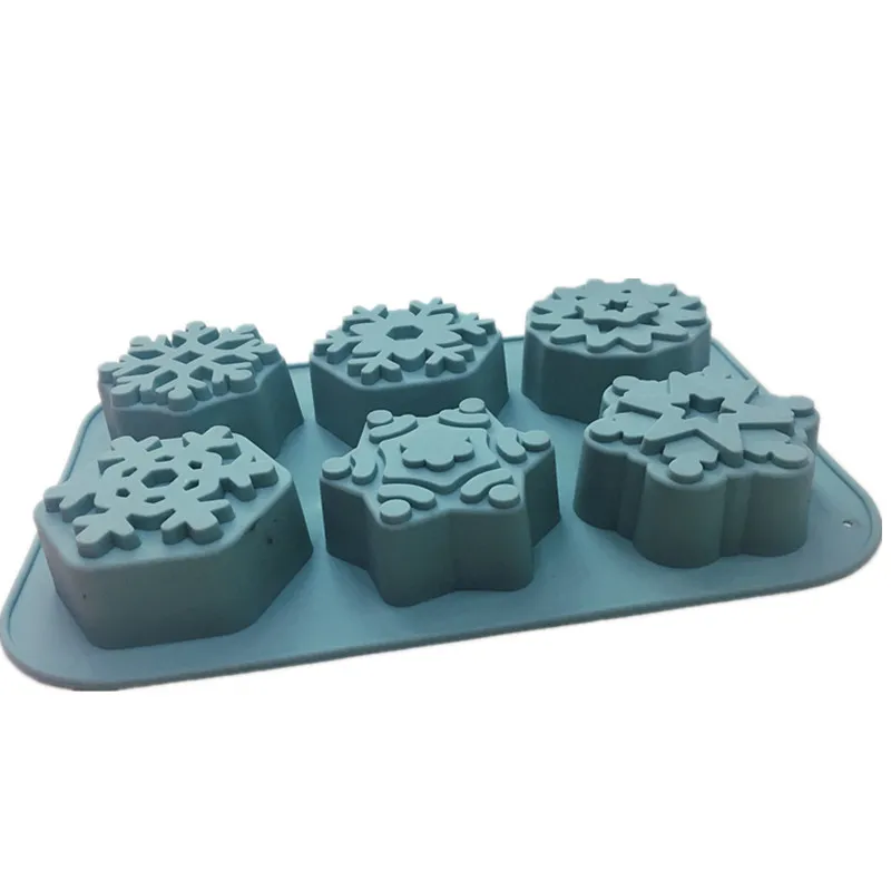 3D Силиконовая форма снежные хлопья шоколадные конфеты Jello Мыло Плесень украшения