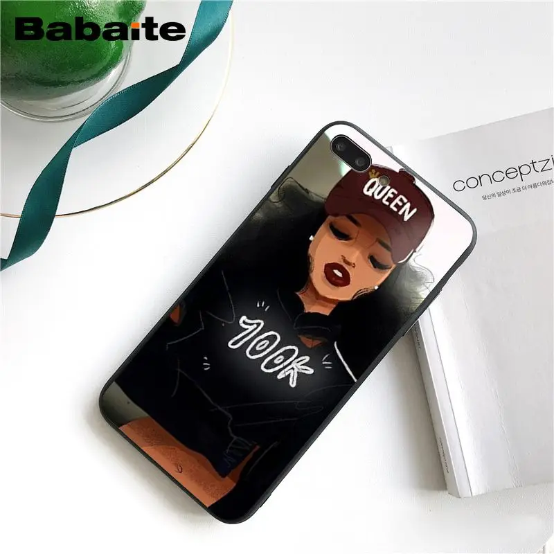 Чехол для телефона MELANIN POPPIN Girl iPhone 12 11 Pro 11Pro Max 5 5Sx 6 7 7plus 8 8plus X XS MAX XR 12mini | Мобильные