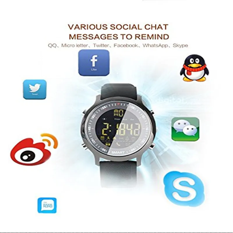 

Sport smart watch men buzzer sound alarm monitor camera watches Luminous dial long standby for Android for xiaomi for iphone
