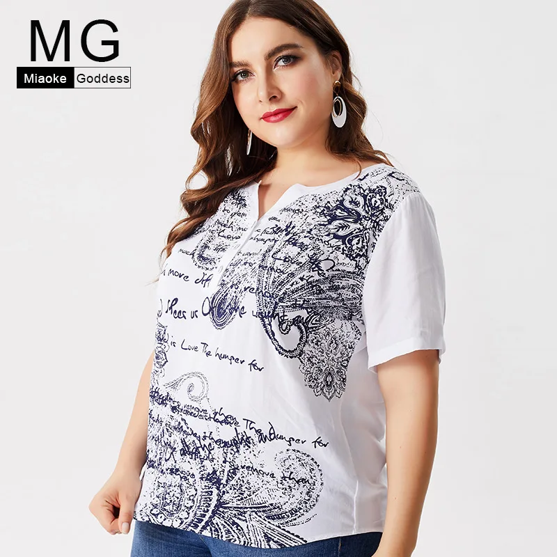 MG 2019 Летняя женская с короткими рукавами шифоновые топы и блузки модные дамские