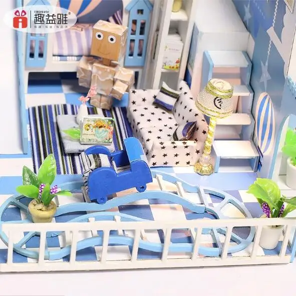 K030 кукольный дом Миниатюрный ручной работы Casa De Boneca DIY игрушка игрушечный деревянный дом ручной работы подарки детски маленькое пожелание