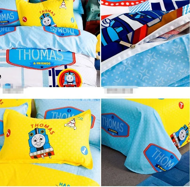 Бесплатная доставка через UPS 100% хлопок Томас поезд 3/4 шт. постельных