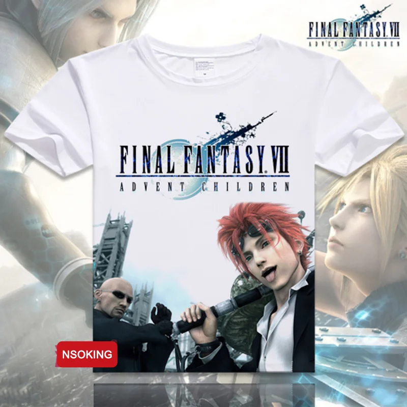 Final Fantasy футболка популярная для костюмированной вечеринки с изображением облака
