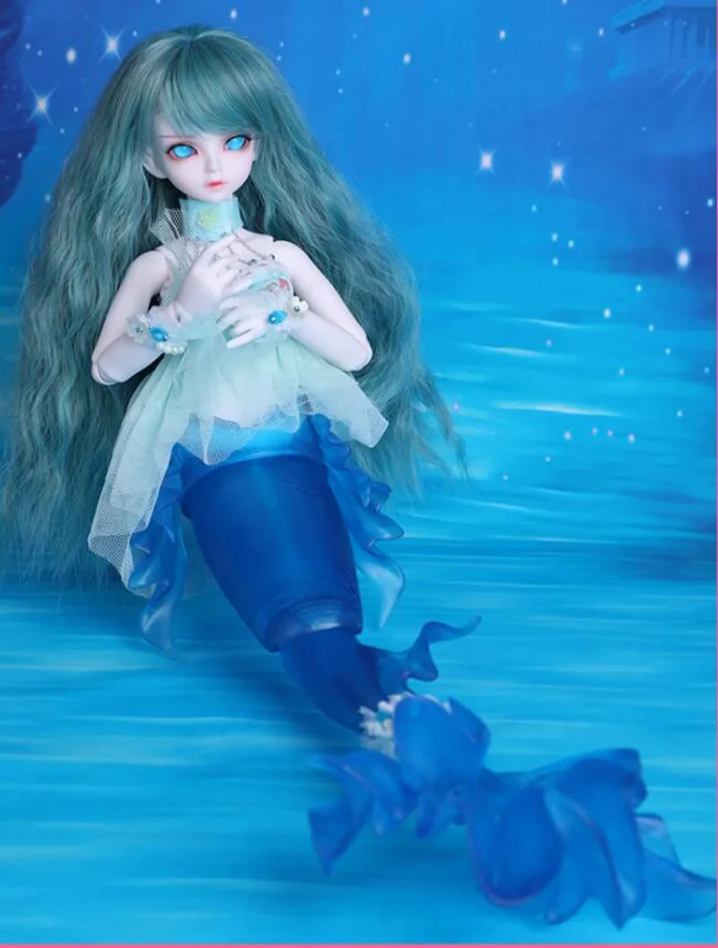 Кукла 1/4 BJD SD модная симпатичная Rico Fish Mermaid шарнирная Reborn Model кукла с глазами для