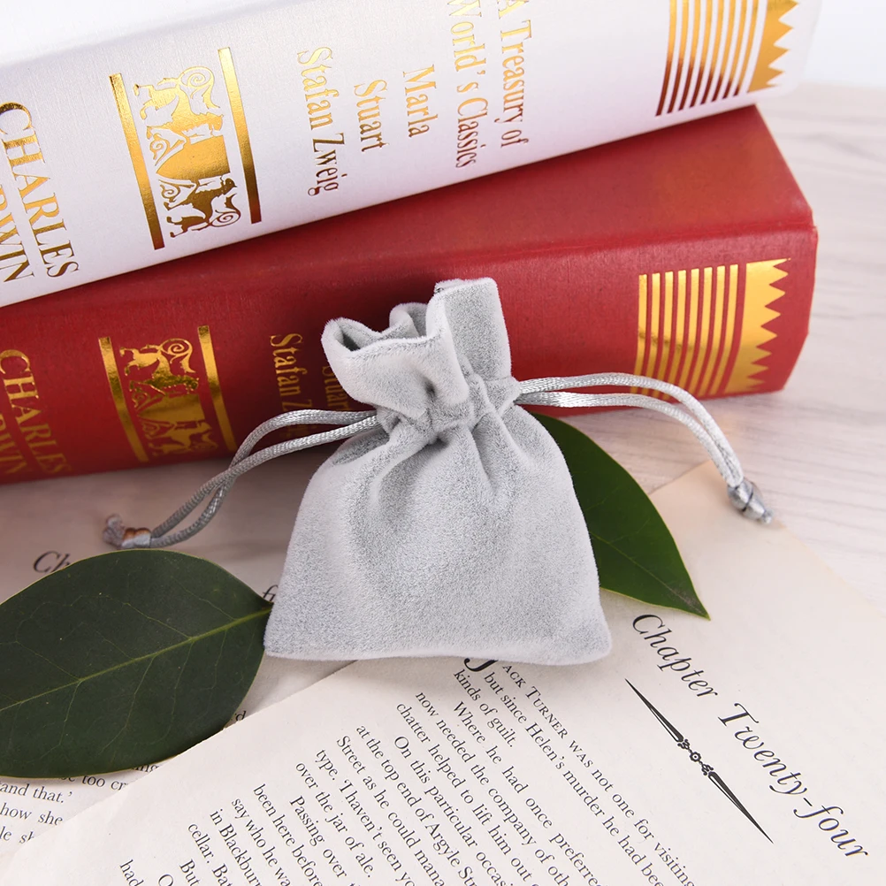 2PCS Wedding Party Favors Pretty Velvet Jewelry Pouches Gift Bags Coins Purse With Drawstring Random Color 2X7X9cm | Багаж и сумки