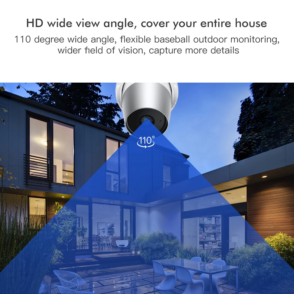 Наружная IP камера SDETER 1080P цилиндрическая Wi Fi для домашней системы
