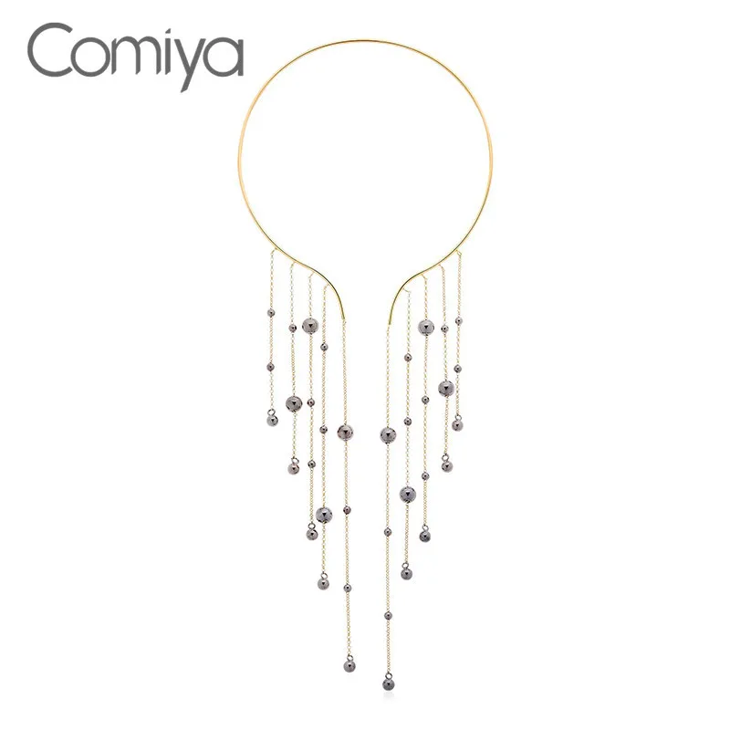 Comiya длинные ссылки ювелирные изделия Boho цинковый сплав CCB бусины ленточки Collare