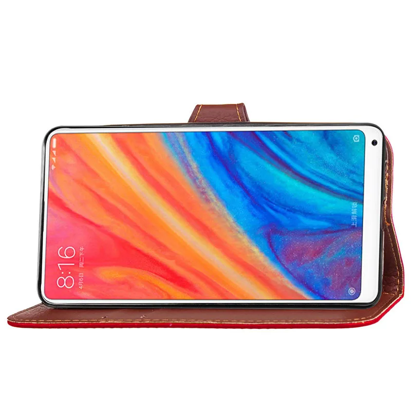 Роскошный кожаный флип чехол для мобильного телефона с подставкой xiaomi mi mix 2 S