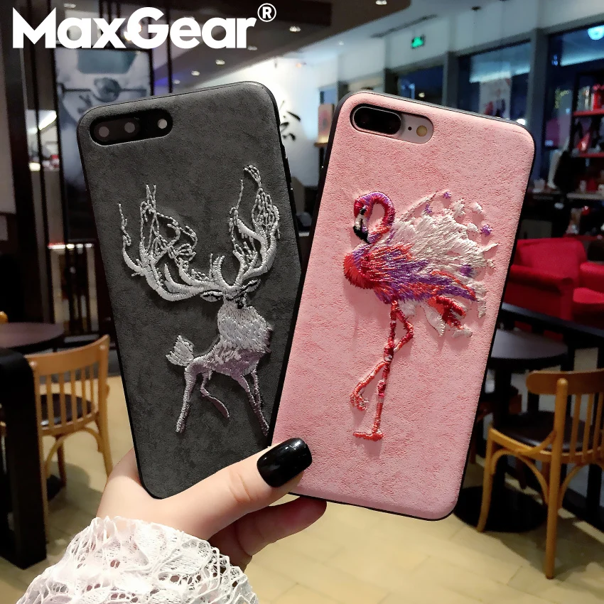 Кожаный чехол с вышивкой для телефона iPhone 8 Plus X XR XS Max 7 6 6S Samsung S9 S8 note s9plus s9 + |