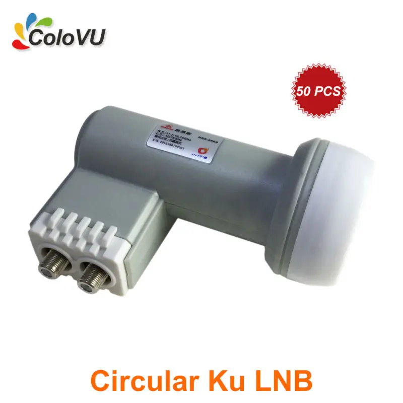 50 шт. Циркуляр Twin Ku LNB Двойной Выход с Высоким Коэффициентом Усиления Хорошее