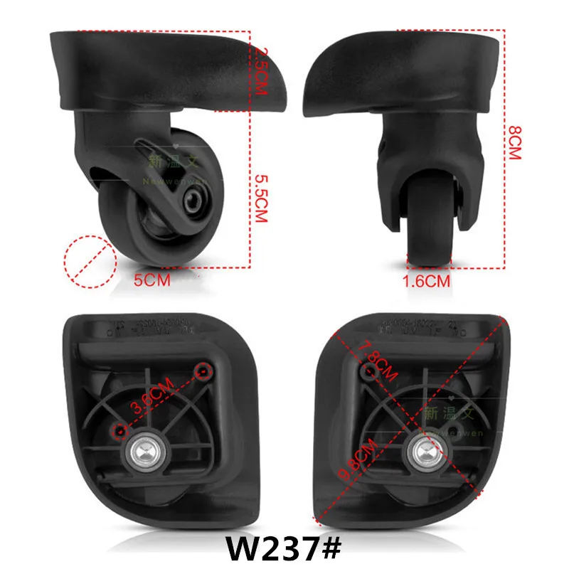 Сменные резиновые чемоданы на колесиках левый и правый колеса W237 #|Детали