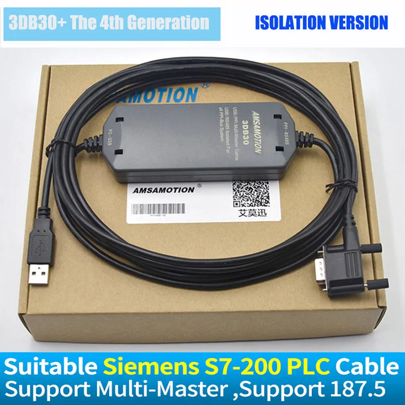 Акция! USB-PPI подходящий Siemens S7-200 ПЛК кабель для программирования USB PPI кабель связи 6ES7 901-3DB30-0XA0 линия загрузки