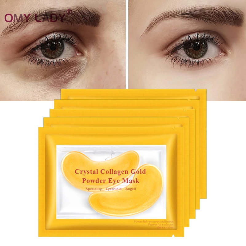 OMYLADY 5 пар Золотая маска для глаз Кристалл Коллаген патчи 24 к Ageless против морщин