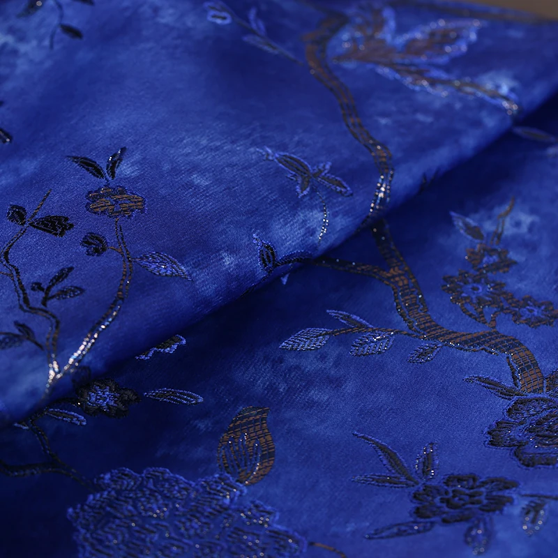 Французский Подиум жаккардовая парча ткань элегантное платье печать леди