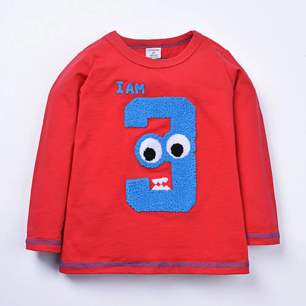 Детская Хлопковая футболка с длинным рукавом для весны и осени 2017|tops children|t-shirt baby