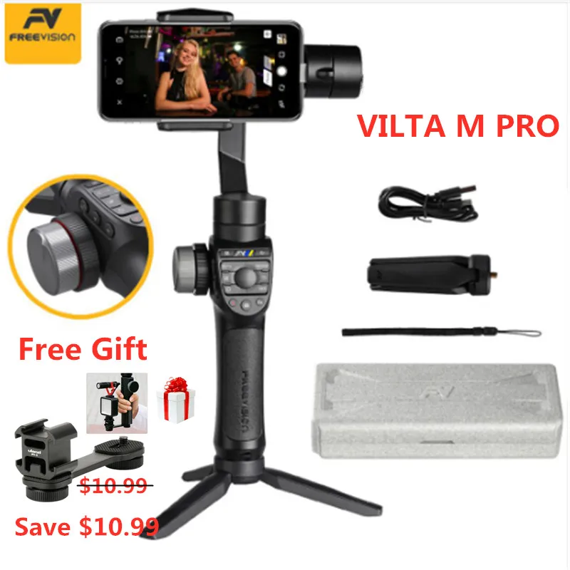 Freevision VILTA M PRO ручной 3 осевой карданный стабилизатор для смартфона ручка Vlog