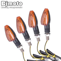 bjmoto 4pcs short amber motorcycle led turn signal indicators 12v 2w blinker flashers light lamp universal for bmw honda