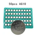 Дешевые 100 шт. AG10 LR1130 1130 SR1130 389A LR54 L1131 1,5 V Batteria батареи таблеточного типа Lr1130 MP3-плееры, игрушки, часы Батарея