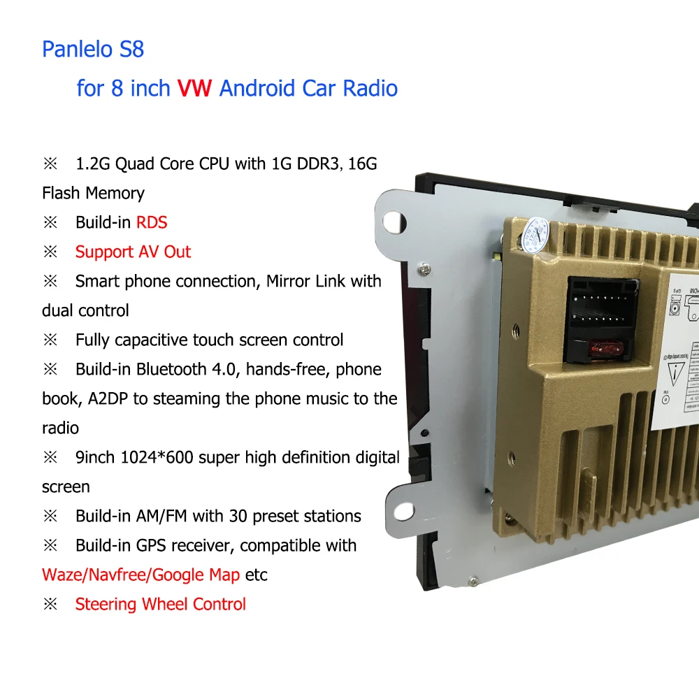 Panlelo 2 Din Автомобильный Радио Мультимедийный видеоплеер для Volkswagen Android 8 1 gps