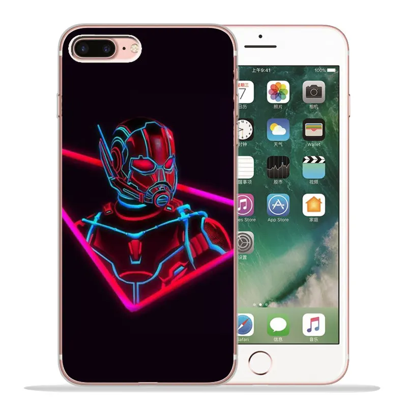 Роскошный чехол Marvel для iPhone X, XR, XS, Max, 5, 5S, SE, 6, 6 S, 7, 8 Plus, силиконовый чехол, чехол, Capinha Etui, Железный человек, Тор, ракета