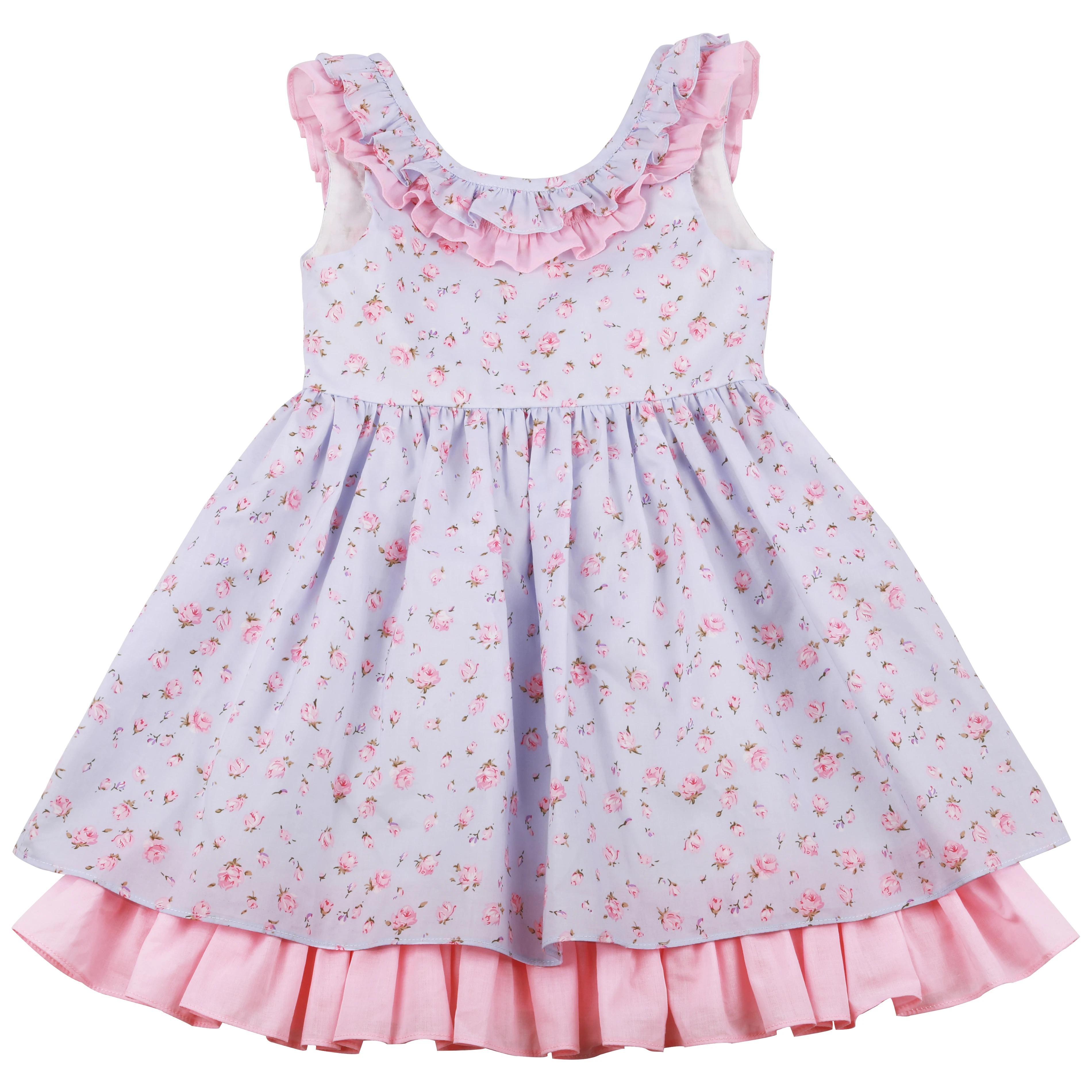 Flofallzique 2020 Petal Collar Summer Cotton Vintage Floral Cute Toddler Girls Dress for Party Casual Outdoors 1-8Y | Детская одежда и