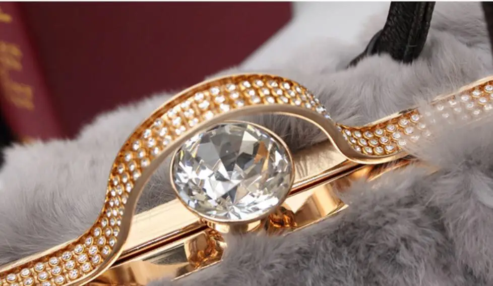 ДЖОЛИ FEMME 2017 Зимние Сумки Женщины Натуральная Кожа Плеча Tote Дамы Натуральный Мех