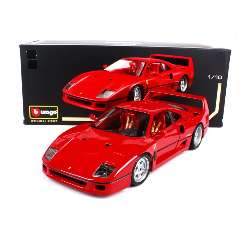 1:18 Модель спортивного автомобиля из сплава для Ferrari F40 классическая версия с