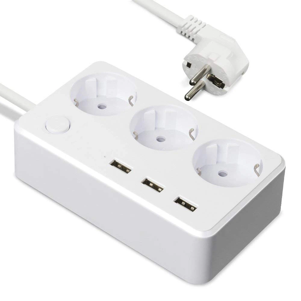 Блок питания Настольный usb-адаптер адаптер Переключаемый 3 способа ЕС розетки несколько розеток С usb зарядными портами 1,5 м удлинитель