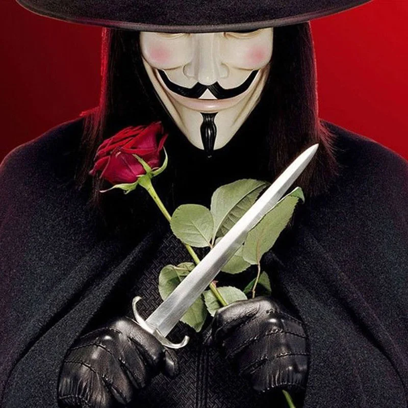 2 вида цветов V for Vendetta маска для косплея маскарадный костюм взрослых Мака маскара