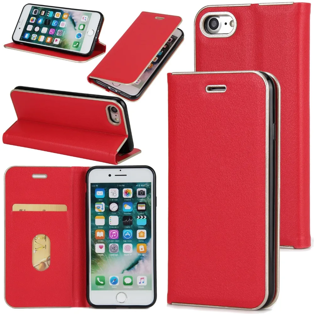 Leather Case For Apple iPhone 5 5s SE /6 6s Plus Wallet Credit Slot Stand Cover Luxury 7 Magnetic flip Holster |