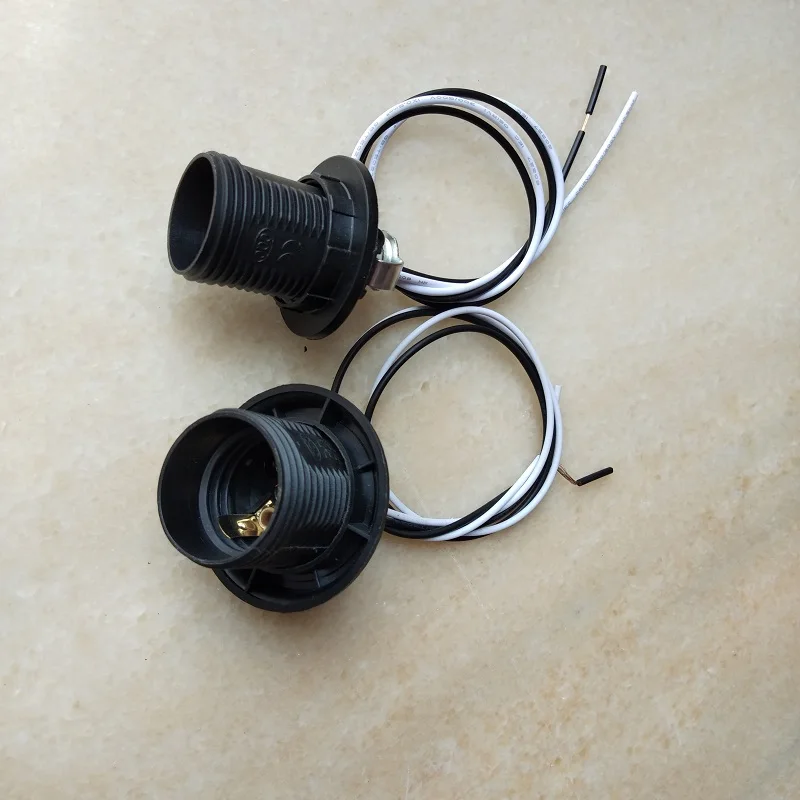 10 шт./лот пластиковые патроны с полной резьбой E14/E27 кронштейном M10 и подвеской на